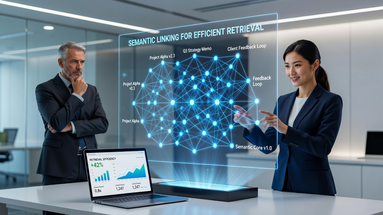 Leveraging Semantic Linking to Enhance Retrieval Efficiency in Enterprise Note Repositories